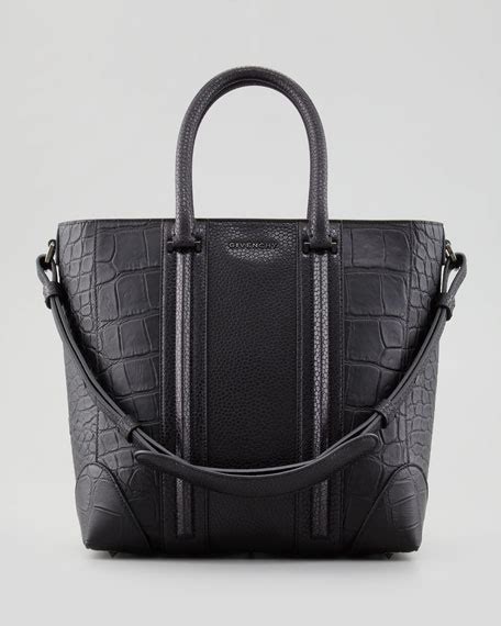 Givenchy Lucrezia Medium Stamped Shopper Tote, Black